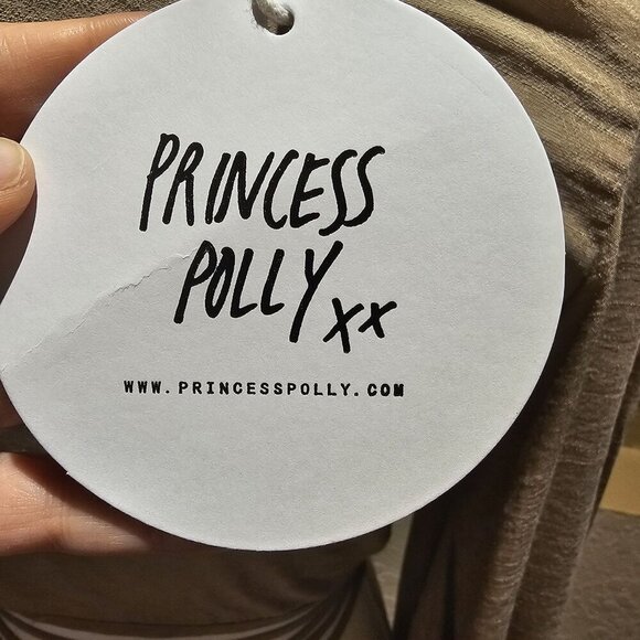 Princess Polly Ayesha Size 6 Brown Boho Peasant Hippie Balloon Sleeve Top NEW - Picture 8 of 9